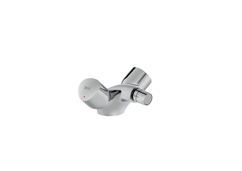ROCA A5A618EC00 BRAVA Grifo Bimando Para Bidé Con Cuerpo Liso Cromo