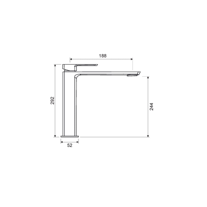 LLUVIBATH YN00612 YANET Grifo Lavabo Alto Cromo