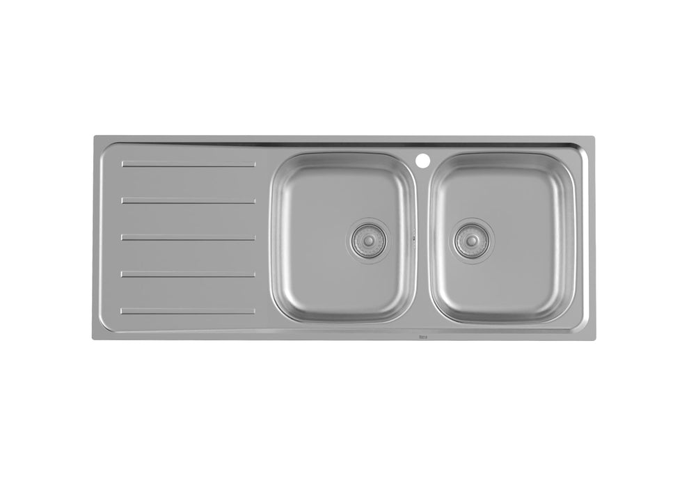 ROCA A874121A01 VICTORIA Fregadero 2 Cubetas Escurridor Izquierda Acero Inoxidable