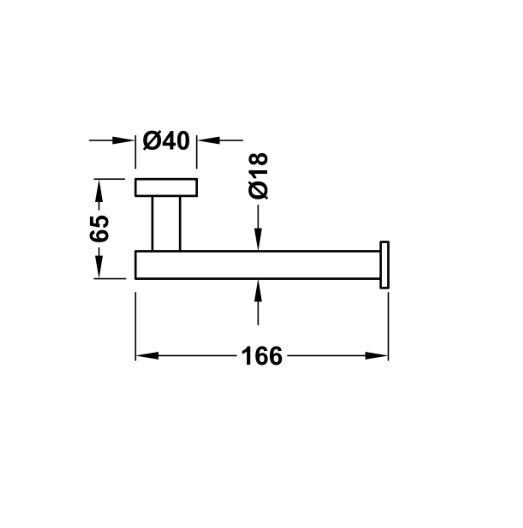 MAX-TRES 16123606AC Portarrollos Sin tapa
 Acero