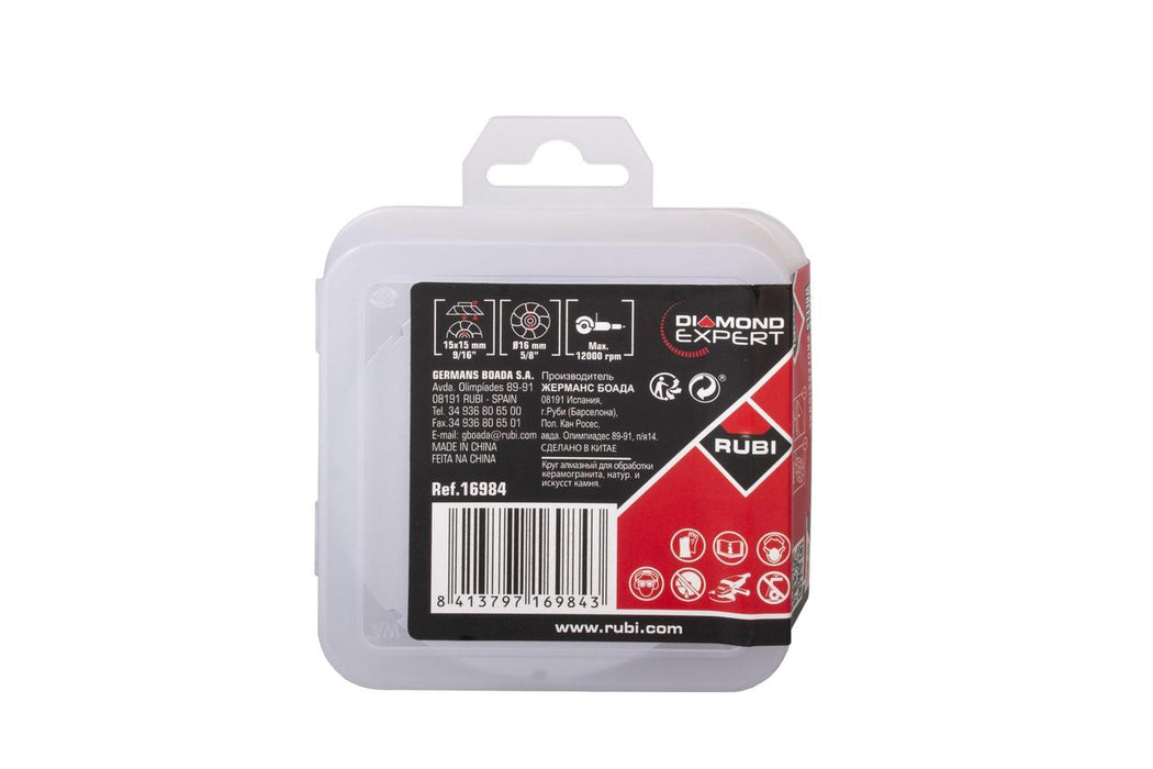 RUBI 16984 PRO-EDGER Muela 45x15 Turbo Twist Grano Grueso
