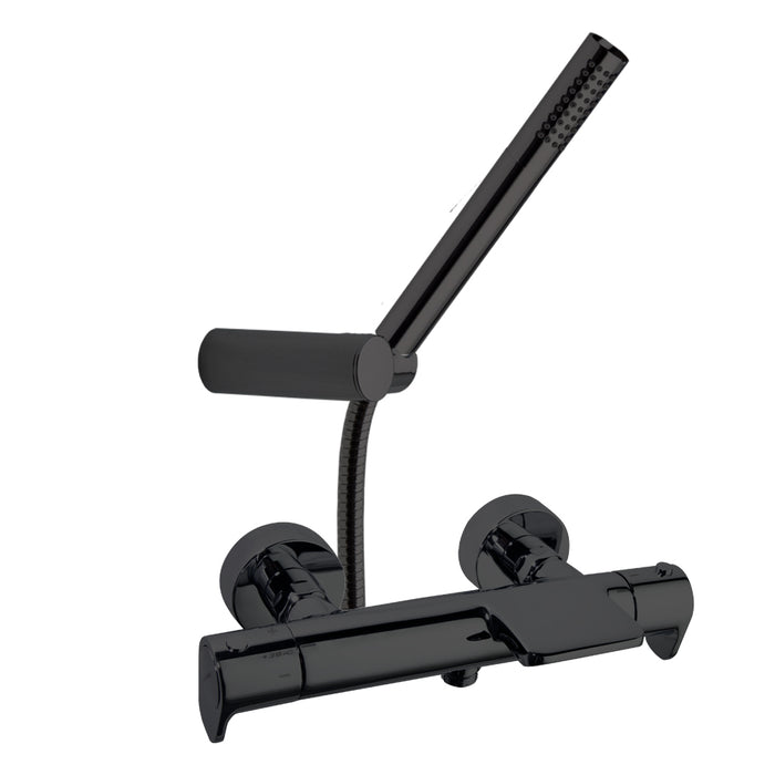 RAMONSOLER 363901DNM ALEXIA Termostático Baño-Ducha Salida Cascada Pared Negro Mate