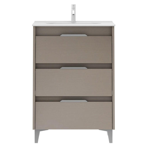 AMIZUVA SUKI Mueble+Lavabo 3 Cajones Fumé Arenado 3 a 5 Días AMIZUVA 
