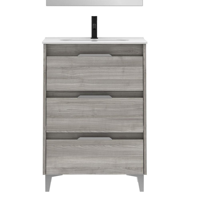 AMIZUVA SUKI Mueble+Lavabo 3 Cajones Gris Arenado 3 a 5 Días AMIZUVA 