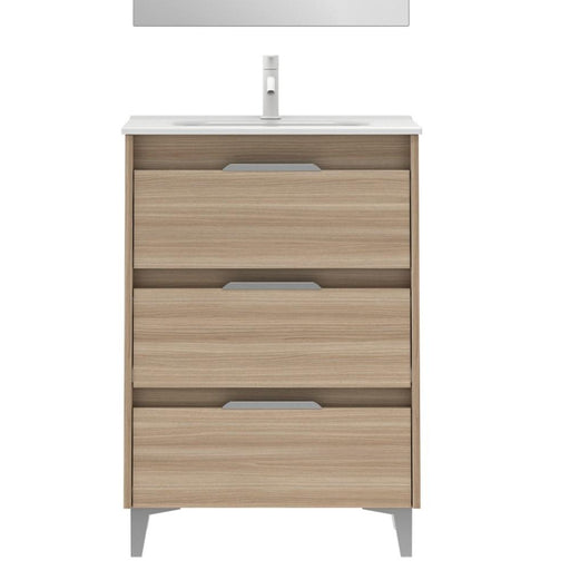 AMIZUVA SUKI Mueble+Lavabo 3 Cajones Nogal Arenado 3 a 5 Días AMIZUVA 