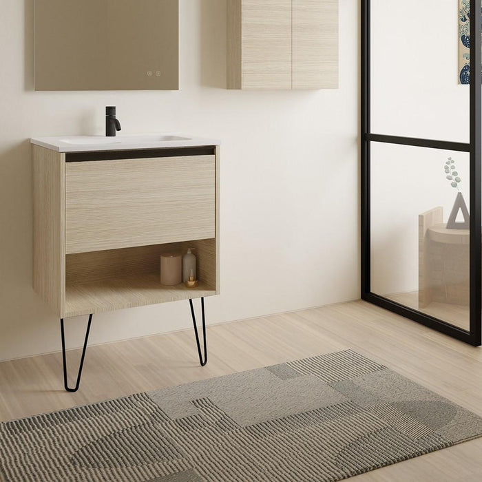 AMIZUVA YOKO Mueble+Lavabo 1 Cajón 1 Hueco Roble Arenado 3 a 5 Días AMIZUVA 