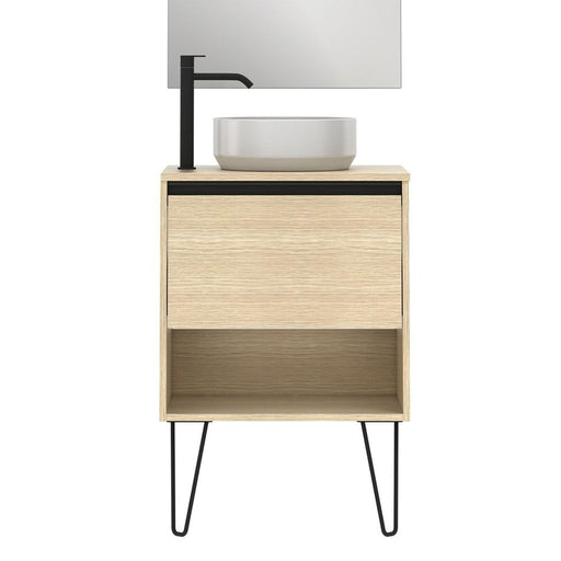 AMIZUVA YOKO TOP Mueble+Lavabo 1 Cajón 1 Hueco Roble Arenado 3 a 5 Días AMIZUVA 