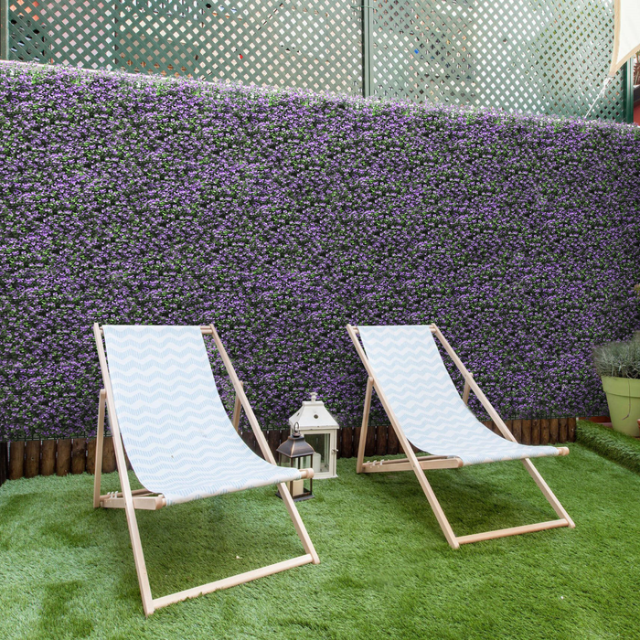 BONERVA MAL1203 BUXUS LAVANDA Jardín Vertical Artificial Pack 4 Piezas 50x50 cm