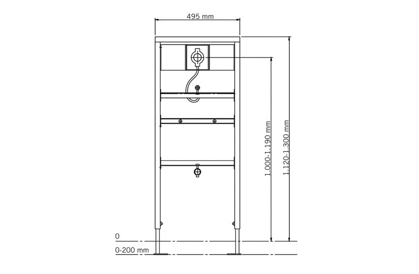 PRESTO 18844PR DOMO SENSIA Soporte Bastidor Para Urinario Con DOMO SENSIA Ue Transformador